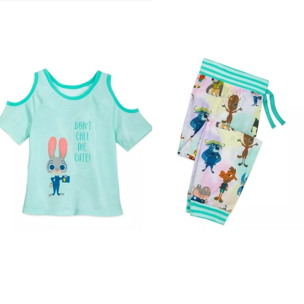 Disney Zootopia Girl's Judy Hopps Pajamas Set “Don’t call me cute!” BNWT SZ 9/10
